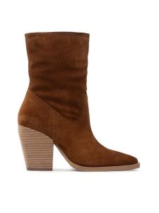 Simple Botki SL-54-02-000057 Brązowy. Brązowe botki Simple, bez wzorów, ze skóry, bez obcasa, na słupku, bez zapięcia. Za 509,99 zł.
