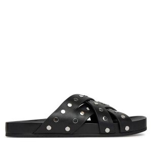 Klapki MICHAEL Michael Kors. Czarne klapki MICHAEL Michael Kors, bez wzorów, bez obcasa. Za 482,99 zł.
