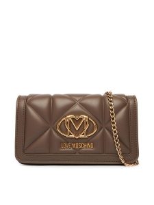 LOVE MOSCHINO Torebka JC5640PP1OLC0203 Brązowy. Brązowe torebki wieczorowe LOVE MOSCHINO, bez wzorów, ze skóry, bez dodatków. Za 699,99 zł.