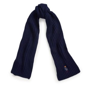 Szalik Polo Ralph Lauren. Niebieskie szaliki Polo Ralph Lauren, bez wzorów. Za 399,99 zł.