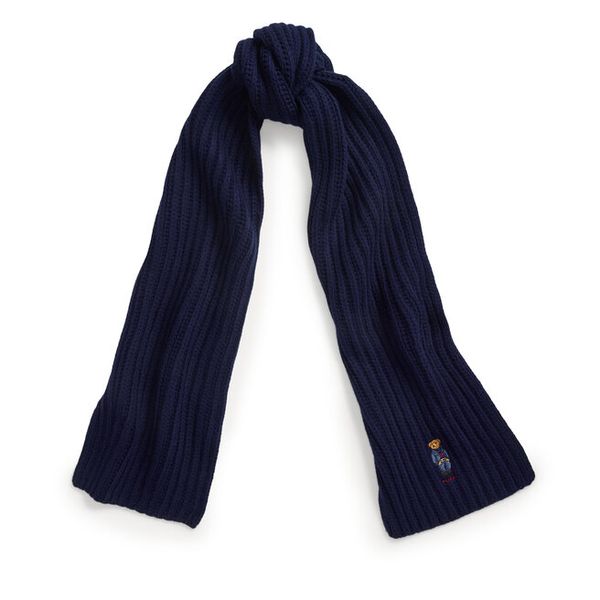 Szalik Polo Ralph Lauren. Niebieskie szaliki Polo Ralph Lauren, bez wzorów. Za 399,99 zł.