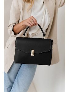 Lia Biassoni Skórzana torebka w kolorze czarnym - 29 x 29 x 12 cm rozmiar: onesize. Czarne torebki klasyczne Lia Biassoni, bez wzorów, z materiału, przez ramię, bez dodatków. Za 304,99 zł.