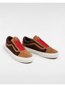 Vans Skórzane sneakersy w kolorze czarno-jasnobrązowym rozmiar: 39. Brązowe trampki Vans, bez wzorów, bez zapięcia. Za 188,85 zł.