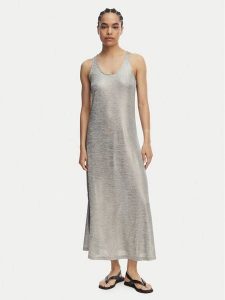 LOLA CASADEMUNT Sukienka codzienna LS2616083 Srebrny Regular Fit. Szare sukienki LOLA CASADEMUNT, na co dzień, xs, bez wzorów, z syntetyku, bez kołnierzyka, bez ramiączek, proste. Za 459,99 zł.