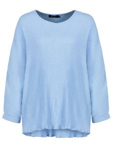 Sublevel Bluzka w kolorze błękitnym rozmiar: L/XL. Niebieskie bluzki Sublevel, l, bez wzorów, bez kołnierzyka, bez ramiączek. Za 65,85 zł.