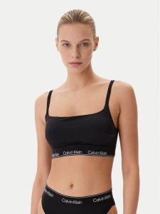 Calvin Klein Swimwear Góra od bikini LV00Q61130 Czarny. Czarne bikini Calvin Klein Swimwear, bez wzorów, z syntetyku. Za 249,99 zł.