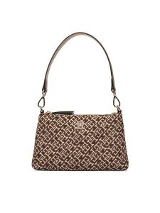 Tommy Hilfiger Torebka Th Jacquard Mini Shoulder Bag AW0AW19006 Brązowy. Brązowe torebki klasyczne TOMMY HILFIGER, bez wzorów, z materiału, bez dodatków. Za 489,99 zł.