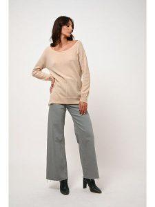 AUTHENTIC CASHMERE Kaszmirowy sweter "Faraut" w kolorze beżowym rozmiar: L. Brązowe swetry oversize AUTHENTIC CASHMERE, l, bez wzorów, z kaszmiru, bez ramiączek. Za 347,99 zł.