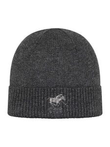 Polo Sylt Wełniana czapka w kolorze antracytowym rozmiar: onesize. Czarne czapki Polo Sylt, bez wzorów, prążkowane. Za 91,77 zł.