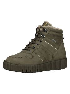 Tamaris Sneakersy w kolorze khaki rozmiar: 39. Brązowe trampki Tamaris, bez wzorów, z materiału, za kostkę, bez zapięcia. Za 281,10 zł.