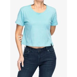 Koszulka bawełniana damska Black Diamond Pivot SS Tee. Niebieskie koszulki sportowe Black Diamond, bez wzorów, z bawełny, bez ramiączek. Za 190,50 zł.