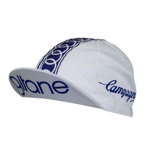 Czapka rowerowa Gist Equipe Vintage Gitane Campganolo. Białe czapki GIST, bez wzorów, z bawełny, retro. Za 118,50 zł.