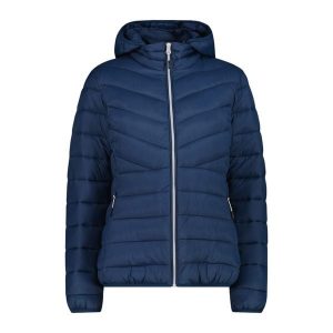 Kurtka puchowa z kapturem, ocieplana 3M dla kobiet CMP. Niebieskie kurtki CMP, m, bez wzorów, z puchu, z kapturem. Za 524,20 zł.