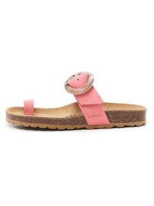 Billowy Skórzane japonki w kolorze jasnoróżowym rozmiar: 36. Różowe klapki Billowy, bez wzorów, z otwartym noskiem, bez obcasa. Za 173,99 zł.