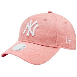 Czapka z daszkiem damska Wmns Jersey Ess 9FORTY New York Yankees Cap. Czerwone czapki New Era, bez wzorów, z jersey. Za 119,99 zł.