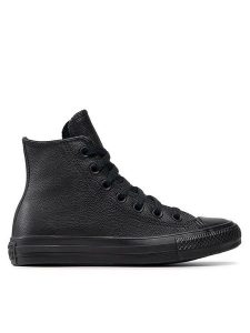 Converse Trampki Chuck Taylor All Star HI 135251C Czarny. Czarne trampki Converse, bez wzorów, ze skóry, bez zapięcia. Za 239,99 zł.