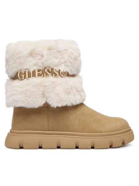 Guess Śniegowce FLFMEL ELE10 Beżowy. Brązowe buty zimowe Guess, ze skóry, bez obcasa, bez zapięcia. Za 634,99 zł.