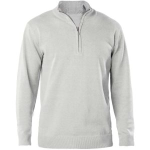 Pulower Kariban 1/4 Zip. Szare swetry klasyczne KARIBAN, na zimę, bez kołnierzyka. Za 211,50 zł.