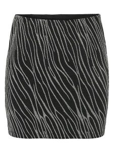 Noisy may Spódnica w kolorze srebrno-czarnym rozmiar: S. Czarne spódnice Noisy may, s, bez wzorów, mini. Za 52,55 zł.