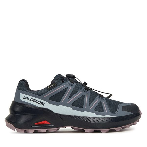 Buty do biegania Salomon. Niebieskie buty sportowe Salomon, bez wzorów, z gore-texu, bez zapięcia, do biegania, salomon speedcross, gore-tex. Za 479,99 zł.