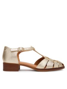 Pikolinos Sandały Valencia W7D-1835Cl Żółty. Żółte sandały Pikolinos, bez wzorów, ze skóry, bez obcasa, na słupku, bez zapięcia. Za 599,99 zł.