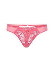 Lascana stringi z koronką Kobiety Sztuczne włókno wyrazisty róż, 36/38. Czerwone stringi LASCANA, bez wzorów, z koronki. Za 59,95 zł.