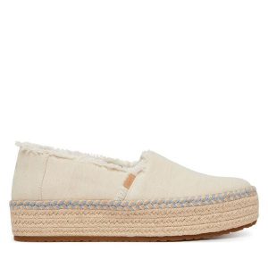 Espadryle Toms. Brązowe espadryle Toms, bez wzorów, bez obcasa. Za 419,99 zł.