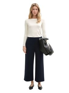 Tom Tailor Koszulka w kolorze kremowym rozmiar: XL. Brązowe bluzki Tom Tailor, xl, bez wzorów, bez kołnierzyka, bez ramiączek. Za 52,79 zł.
