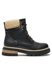 Kimberfeel Trapery Abela Czarny. Czarne buty zimowe Kimberfeel, ze skóry, bez obcasa, bez zapięcia. Za 569,99 zł.