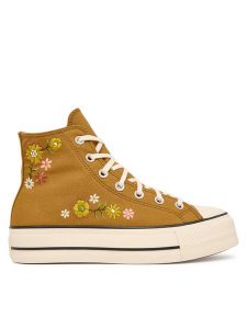 Converse Trampki Chuck 70 A17614C Brązowy. Brązowe trampki Converse, bez wzorów, z materiału, bez zapięcia. Za 449,99 zł.