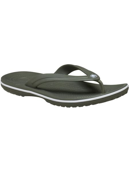 Japonki Dla Dorosłych Crocs Crocband 11033 Flip. Czerwone klapki Crocs, bez wzorów, z materiału, bez obcasa. Za 169,99 zł.