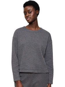 Triumph Bluza w kolorze antracytowym rozmiar: 44. Czarne bluzy Triumph, bez wzorów, prążkowane, bez kaptura. Za 82,44 zł.