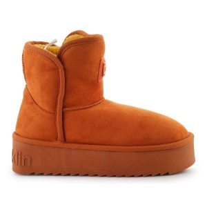 Buty D.Franklin Nordic V.2 Basic Low Orange DFSH371004 pomarańczowe. Brązowe buty zimowe z materiału, przed kolano, bez obcasa, bez zapięcia. Za 380,97 zł.