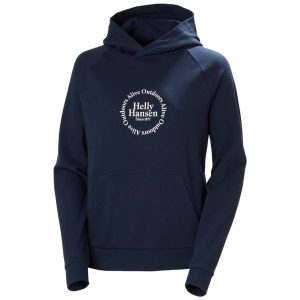 Bluza damska Helly Hansen Core Graphic. Niebieskie bluzy Helly Hansen, bez wzorów, bez kaptura. Za 342,50 zł.