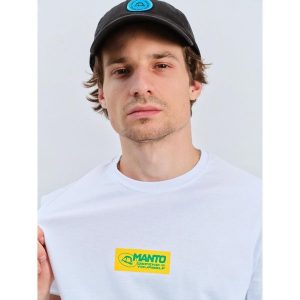 Koszulka sportowa MANTO Block 24 z krótkim rękawem. Białe koszulki sportowe MANTO, bez wzorów, bez ramiączek. Za 84,99 zł.