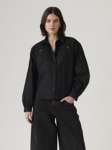 Levi's Koszula w kolorze czarnym rozmiar: M. Czarne koszule Levi's®, m, bez wzorów, z bawełny, bez kołnierzyka, bez ramiączek. Za 150,72 zł.