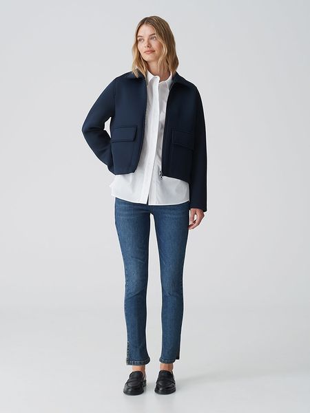 OPUS Dżinsy "Elma" - Slim fit - w kolorze niebieskim rozmiar: 36/L28. Niebieskie jeansy Opus, z aplikacjami. Za 88,85 zł.