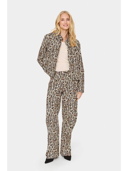 SAINT TROPEZ Kurtka koszulowa w kolorze beżowo-czarnym rozmiar: XXL. Brązowe kurtki Saint Tropez, xxl, bez wzorów, bez kaptura. Za 126,99 zł.