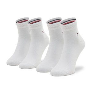 Skarpety krótkie Tommy Hilfiger. Białe skarpetki TOMMY HILFIGER, bez wzorów. Za 39,99 zł.
