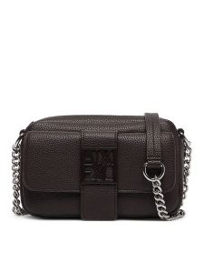 Armani Exchange Torebka XW000324 AF11902 U6032 Brązowy ciemny. Brązowe listonoszki Armani Exchange, bez wzorów, ze skóry, bez dodatków. Za 564,99 zł.