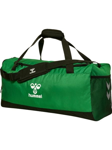 Torba sportowa Hummel Core 2.0. Czarne torby podróżne i sportowe Hummel, bez wzorów, z materiału, na ramię. Za 173,35 zł.