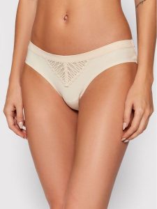 Triumph Figi brazylijskie Aura Spotlight 10208024 Beżowy. Brązowe figi Triumph, bez wzorów, z syntetyku. Za 59,99 zł.