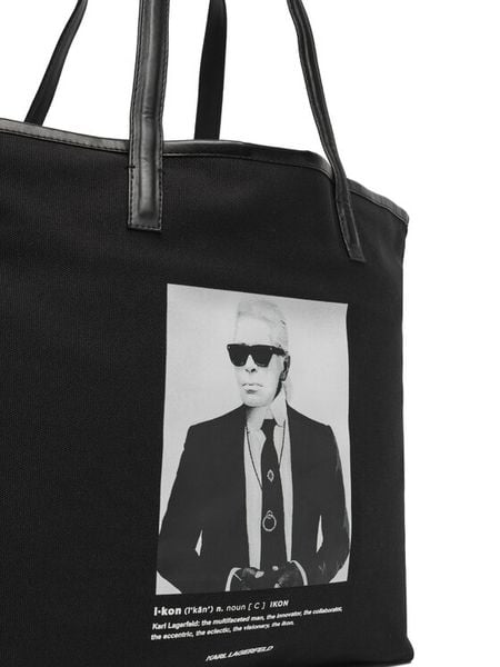 KARL LAGERFELD Torebka B1W50059 Czarny. Czarne shopper bag KARL LAGERFELD, bez wzorów, z materiału, bez dodatków. Za 429,99 zł.