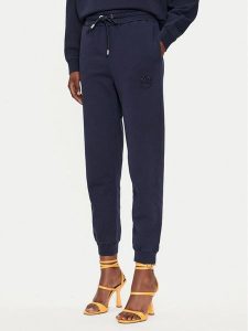 Pinko Spodnie dresowe Felpa 100371 A21P Granatowy Regular Fit. Niebieskie spodnie dresowe Pinko, l, bez wzorów, z bawełny. Za 389,99 zł.