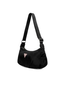 Guess Jeans Torebka CWBEO-GUESS-XC-003-09 Czarny. Czarne listonoszki Guess Jeans, z aplikacjami, z jeansu, bez dodatków. Za 199,99 zł.