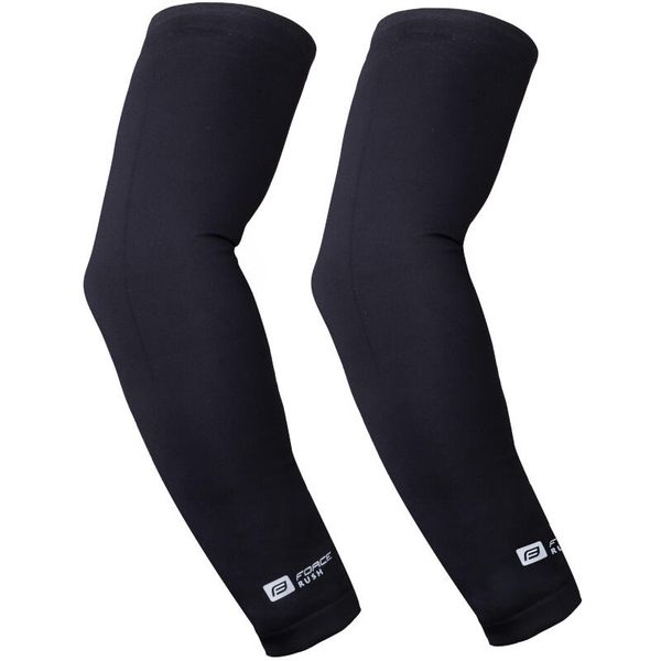 Rękawki rowerowe dla dorosłych ocieplacze na ręce Force Rush. Czarne rękawiczki FORCE, bez wzorów. Za 99,00 zł.