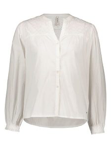 Pepe Jeans Bluzka w kolorze białym rozmiar: M. Białe bluzki Pepe Jeans, m, bez wzorów, z bawełny, bez kołnierzyka, bez ramiączek. Za 105,14 zł.
