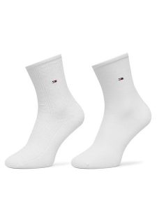 Tommy Hilfiger Skarpety długie 701238849 Biały. Białe skarpetki TOMMY HILFIGER, bez wzorów, z syntetyku. Za 59,99 zł.