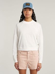 G-Star Koszulka w kolorze białym rozmiar: L. Białe bluzki G-Star, l, bez wzorów, z bawełny, retro, bez kołnierzyka, bez ramiączek. Za 104,39 zł.