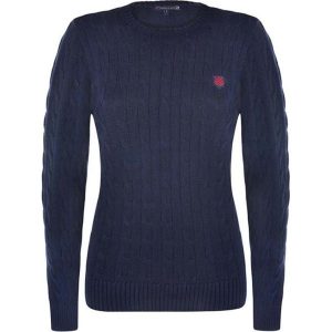 Sweter w kolorze granatowym. Niebieskie swetry klasyczne marki Giorgio Di Mare, z dzianiny. W wyprzedaży za 130,95 zł.